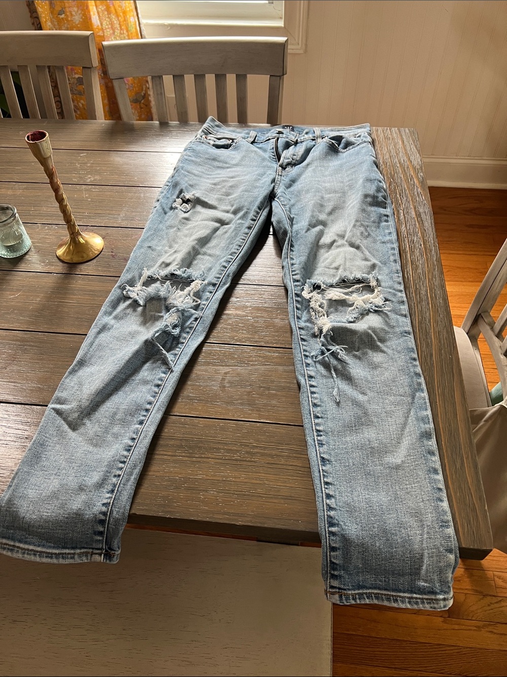 GAP Light Blue Distressed Boyfriend Jeans